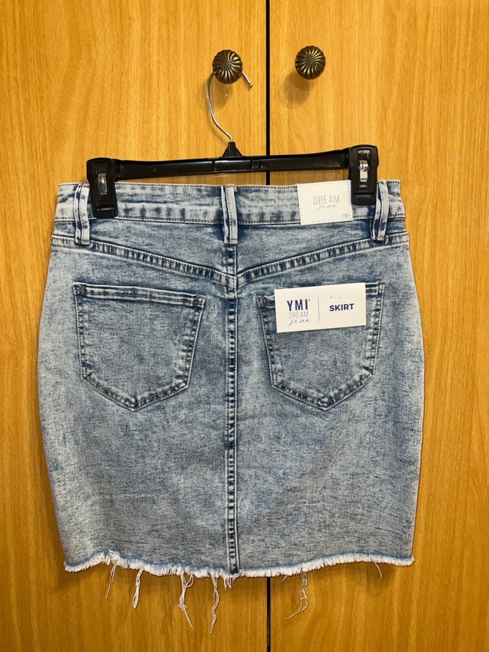 YMI Acid Wash Denim Mini Skirt - Blue